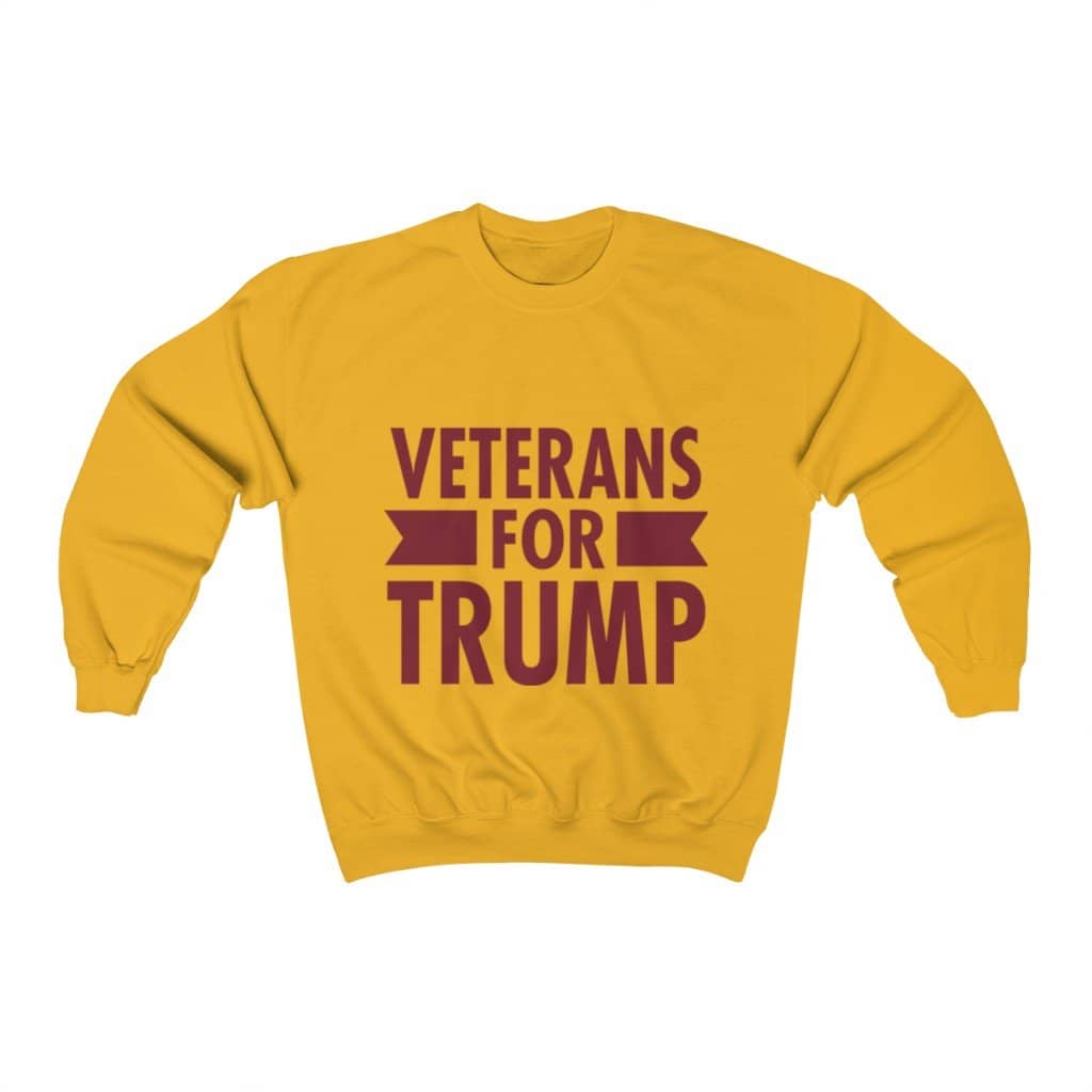 Veterans for Trump Crewneck Pullover Sweatshirt  8 oz. - Trumpshop.net