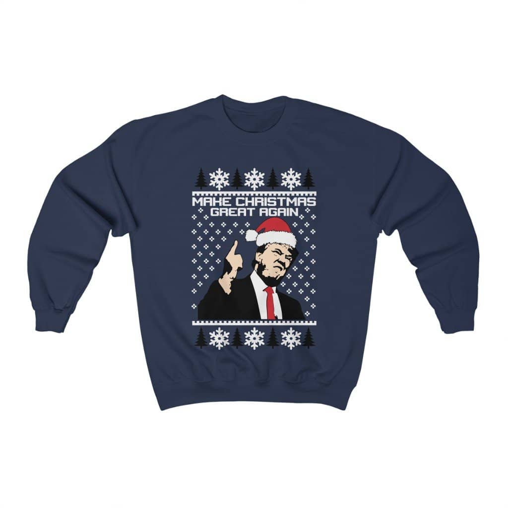 The Donald Trump Ugly Sweater Make Christmas Great Again Christmas Sweatshirt - Trumpshop.net