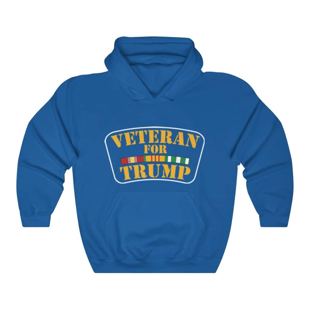 Veteran for Trump Pullover Hoodie 8 oz. - Trumpshop.net