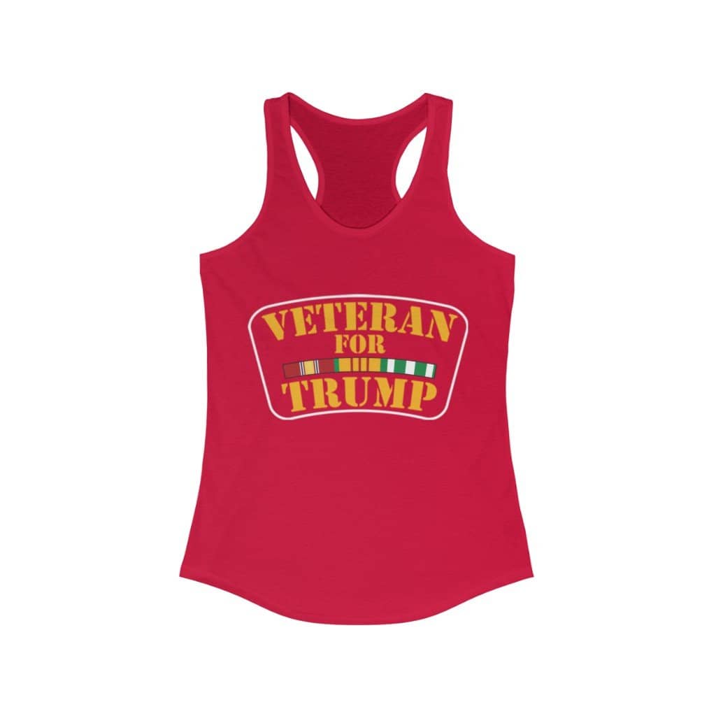 Veteran for Trump Ladies Ideal Racerback Tank - Trumpshop.net
