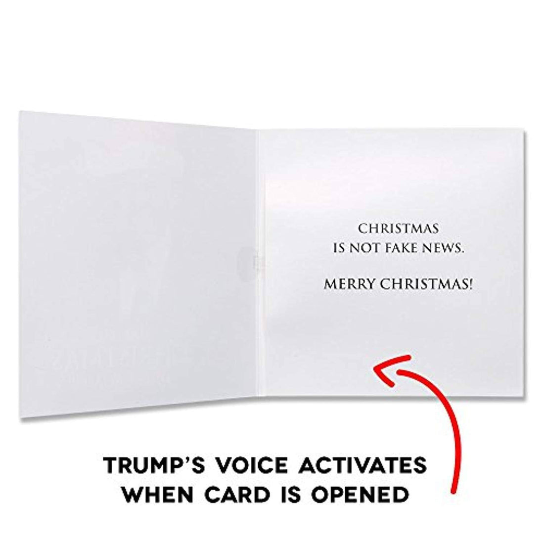 Talking Trump Christmas Card with Envelope - Wishes You A Merry Christmas In Donald Trump's REAL Voice - Trumpshop.net