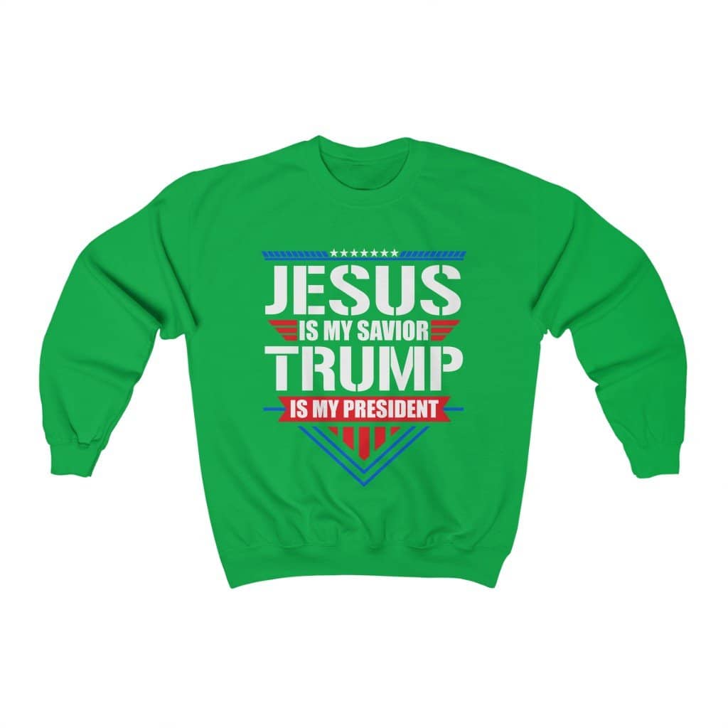Jesus is My Savior Trump is My President Unisex Heavy Blend™ Crewneck Sweatshirt - Trumpshop.net