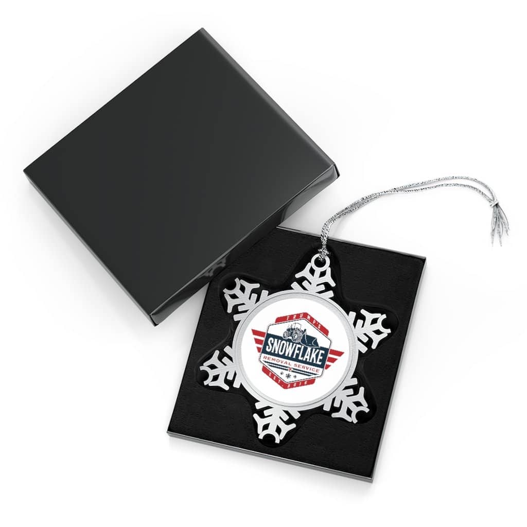 Snowflake Removal Service Pewter Snowflake Ornament - Trumpshop.net