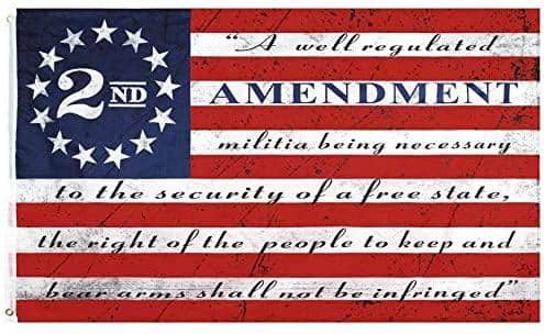 Second Amendment USA Flag Polyester with Brass Grommets 3 X 5 Ft - Trumpshop.net