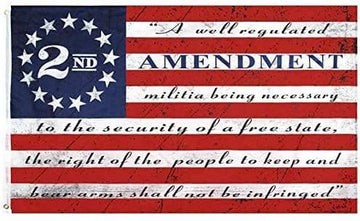 Second Amendment USA Flag Polyester with Brass Grommets 3 X 5 Ft - Trumpshop.net
