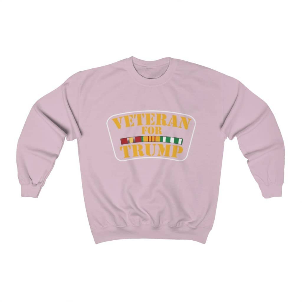 Veteran for Trump Crewneck Pullover Sweatshirt  8 oz. - Trumpshop.net