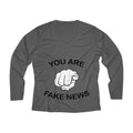 You Are Fake News! Ladies' Long Sleeve Performance V-neck Tee - Trumpshop.net