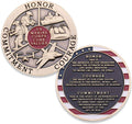 United States Marine Corps Core Values Challenge Coin 1-Pack (Single Coin) - Trumpshop.net