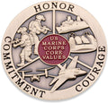 United States Marine Corps Core Values Challenge Coin 1-Pack (Single Coin) - Trumpshop.net