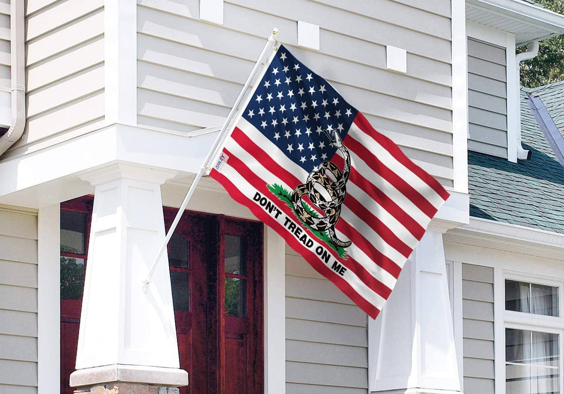 Gadsden American Flag Don't Tread On Me Polyester with Brass Grommets 3 X 5 Ft - Trumpshop.net