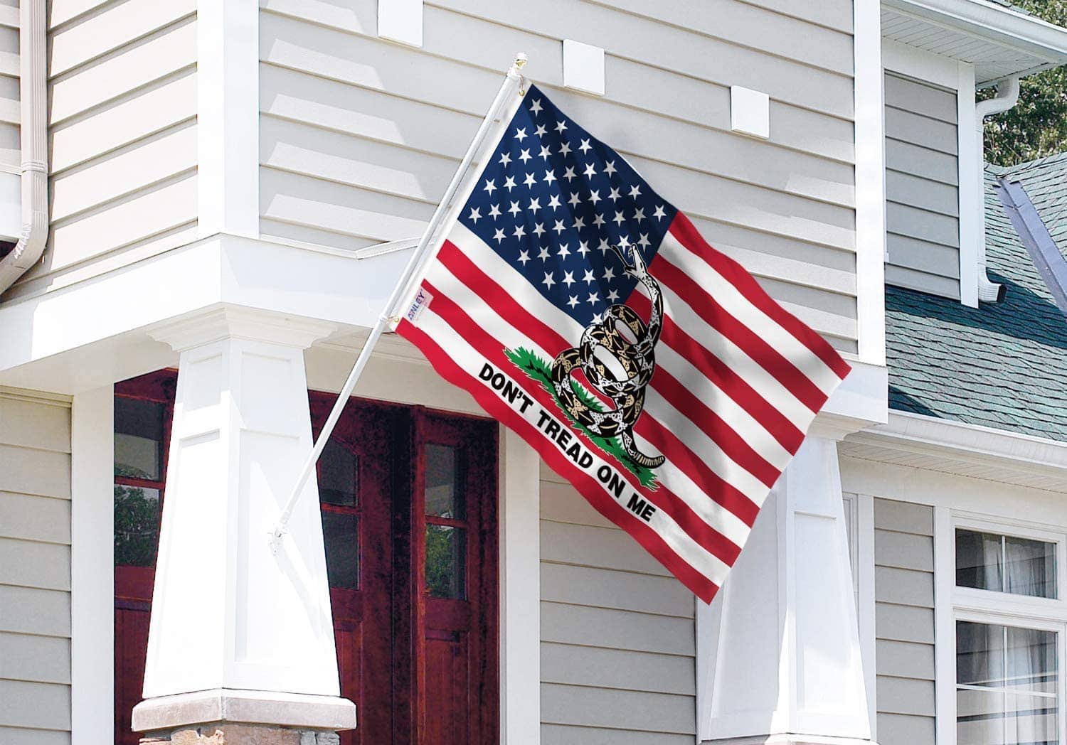 Gadsden American Flag Don't Tread On Me Polyester with Brass Grommets 3 X 5 Ft - Trumpshop.net