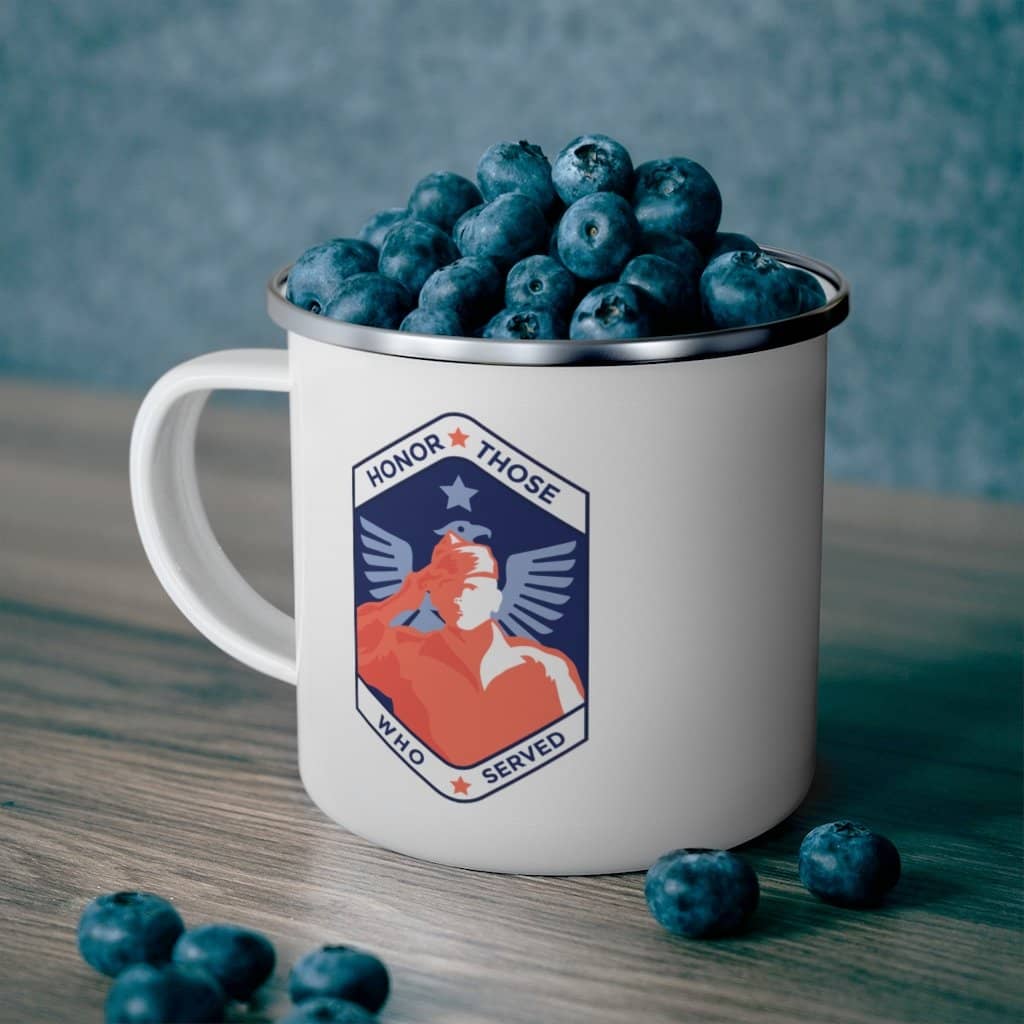 Honor Those Who Served Enamel Camping Mug - Trumpshop.net