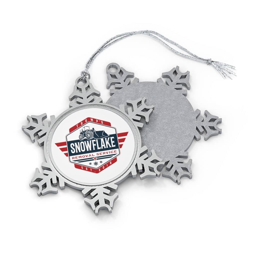 Snowflake Removal Service Pewter Snowflake Ornament - Trumpshop.net