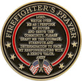 St. Florian Patron Saint of Firefighters Challenge Coin with Hero's Valor Prayer 1-Pack (Single Coin) - Trumpshop.net