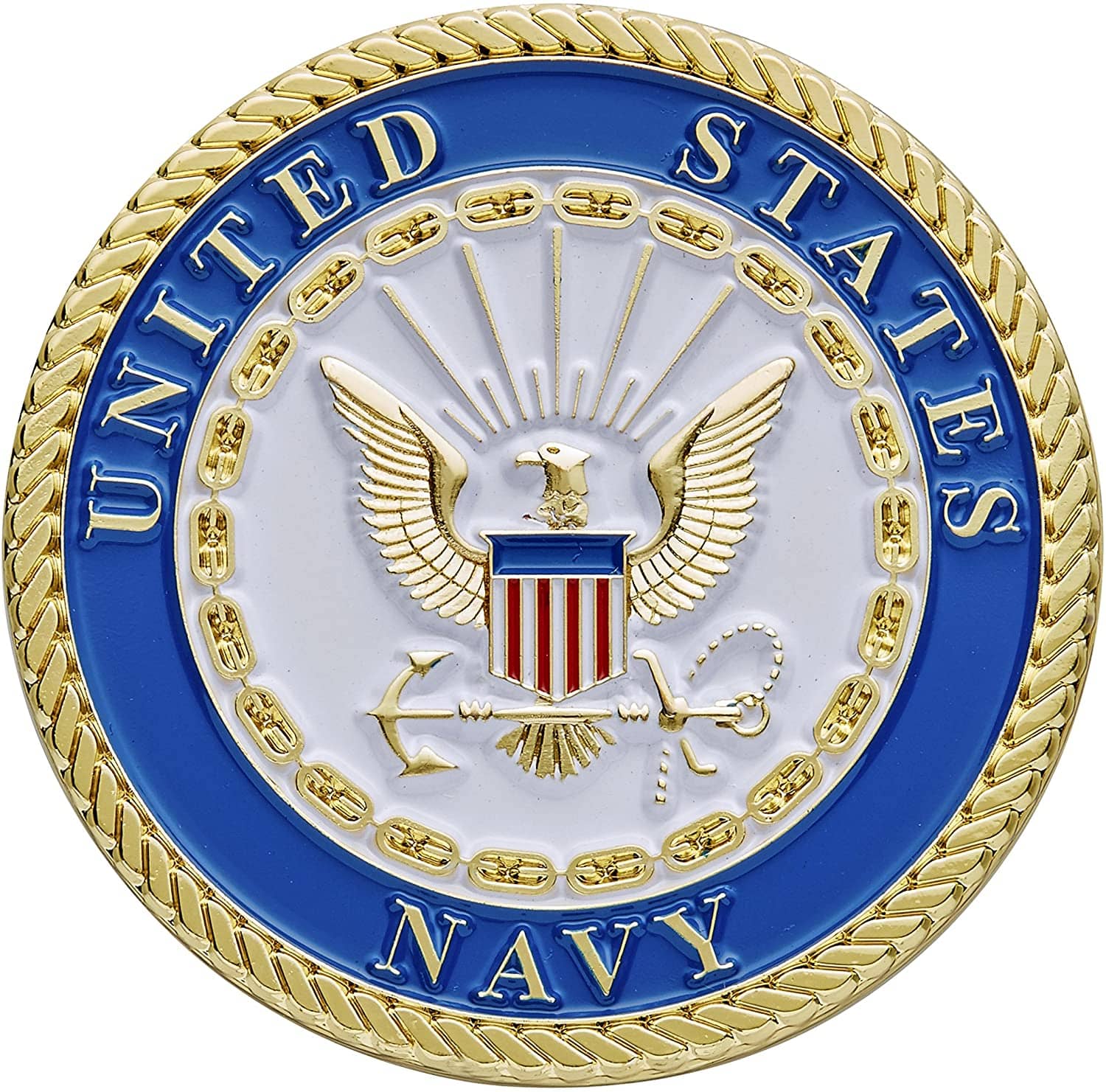United States Navy Challenge Coin with Hero's Valor Prayer 1-Pack (Single Coin) - Trumpshop.net