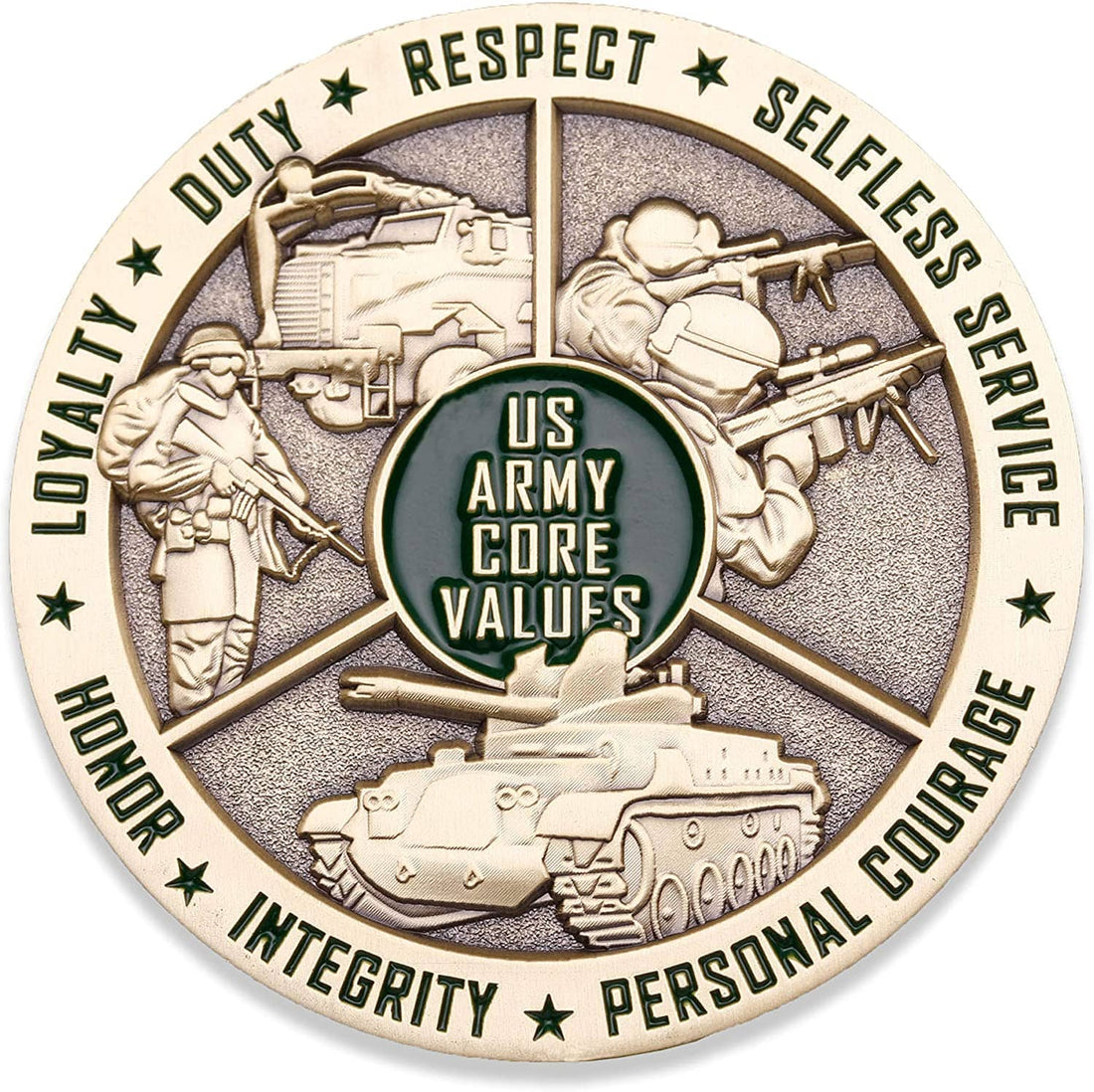 United States Army Core Values Challenge Coin 1-Pack (Single Coin) - Trumpshop.net
