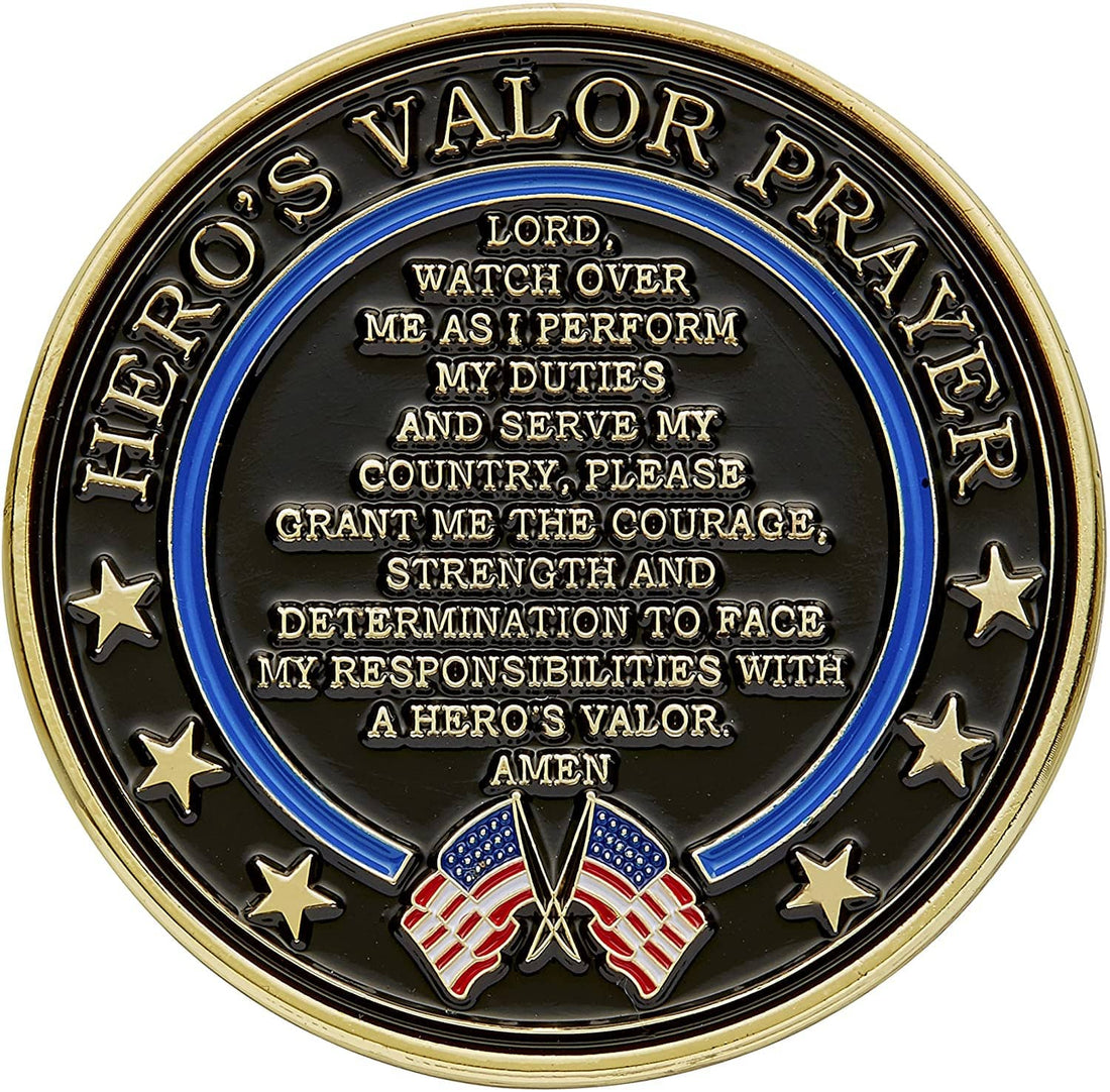 United States Navy Challenge Coin with Hero's Valor Prayer 1-Pack (Single Coin) - Trumpshop.net