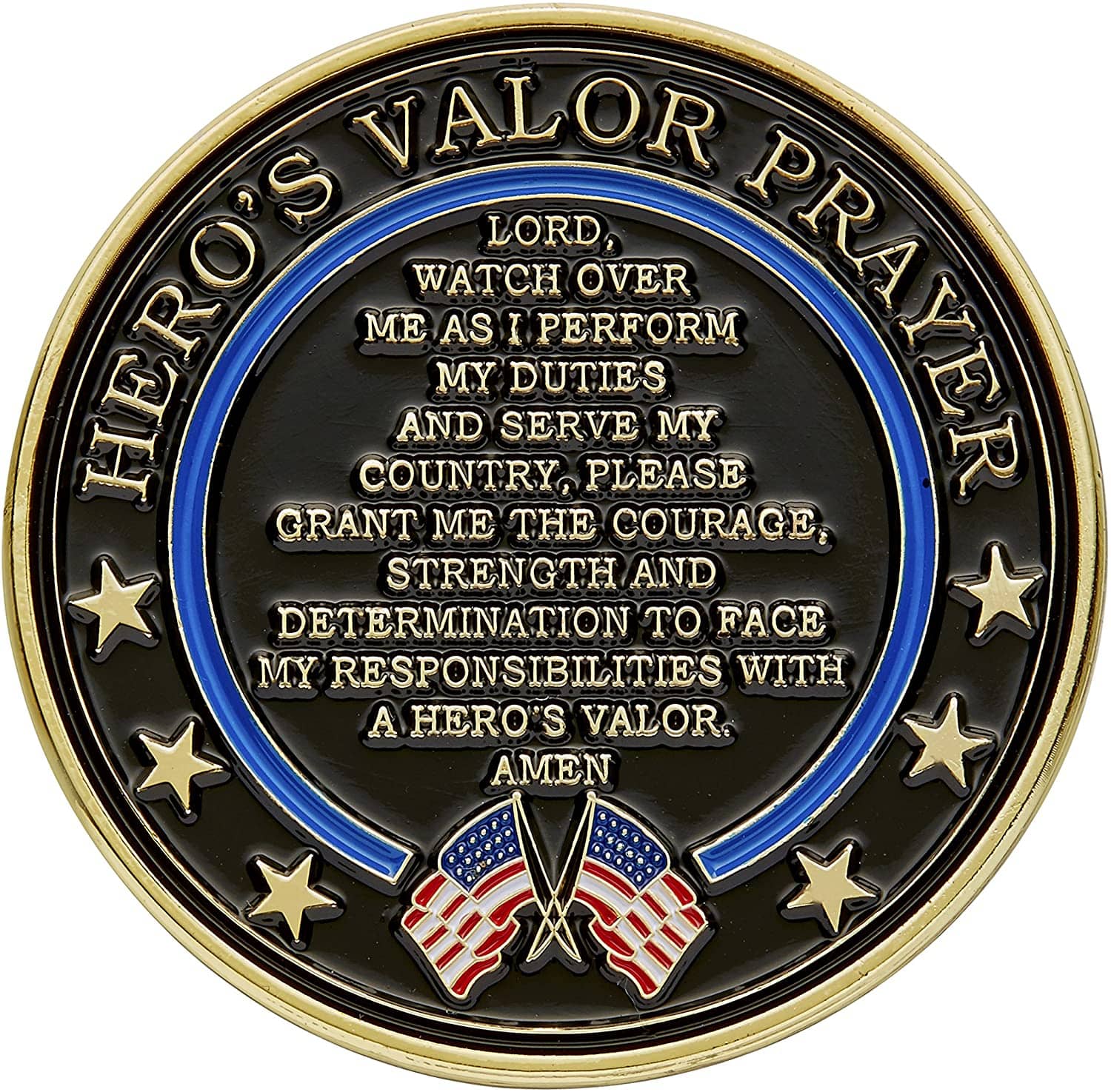 United States Navy Challenge Coin with Hero's Valor Prayer 1-Pack (Single Coin) - Trumpshop.net