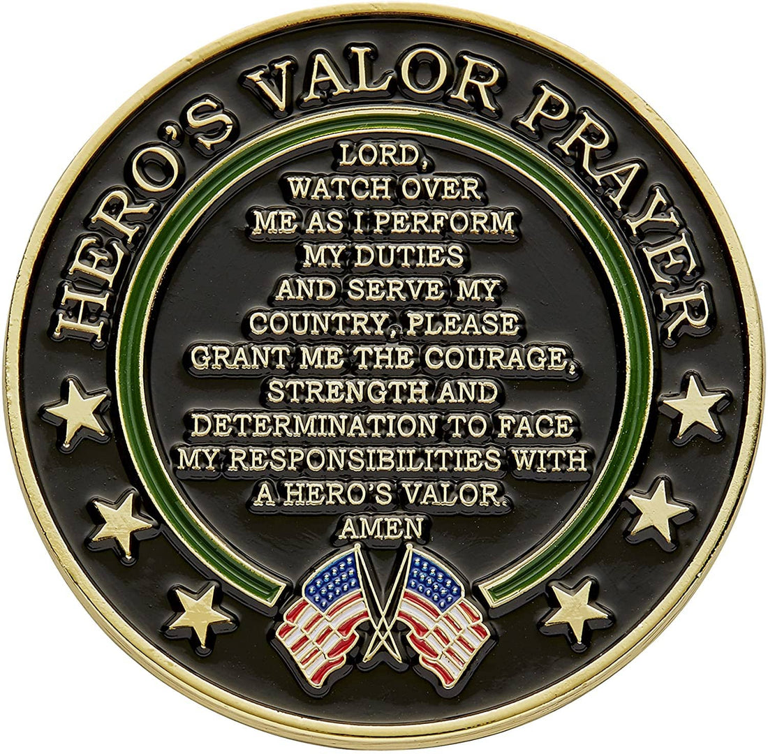 United States Army Challenge Coin with Hero's Valor Prayer 1-Pack (Single Coin) - Trumpshop.net