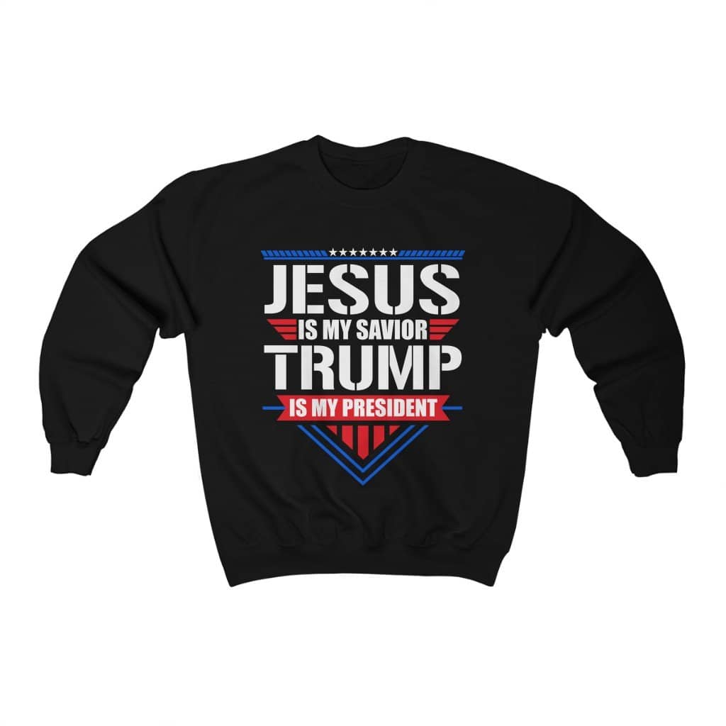 Jesus is My Savior Trump is My President Unisex Heavy Blend⢠Crewneck Sweatshirt - Trumpshop.net