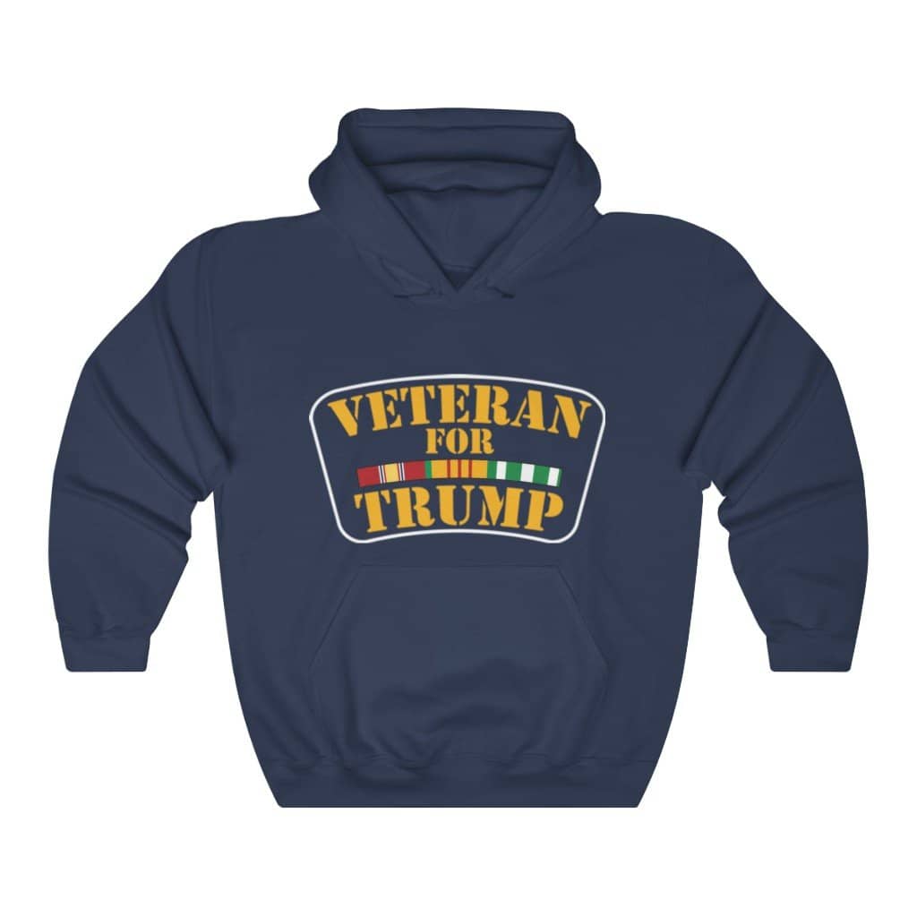 Veteran for Trump Pullover Hoodie 8 oz. - Trumpshop.net