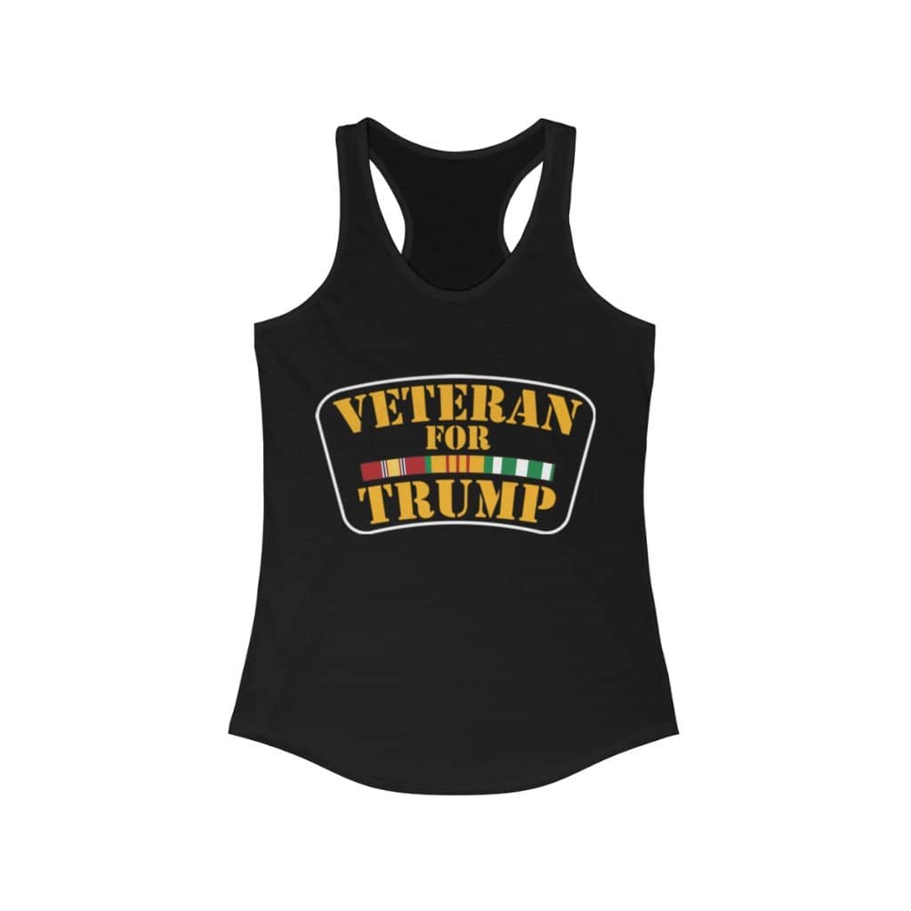 Veteran for Trump Ladies Ideal Racerback Tank - Trumpshop.net