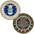 United States Air Force Challenge Coin with Hero's Valor Prayer 1-Pack (Single Coin) - Trumpshop.net