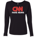 CNN Fake News Level Ladies' French Terry Scoop - Trumpshop.net