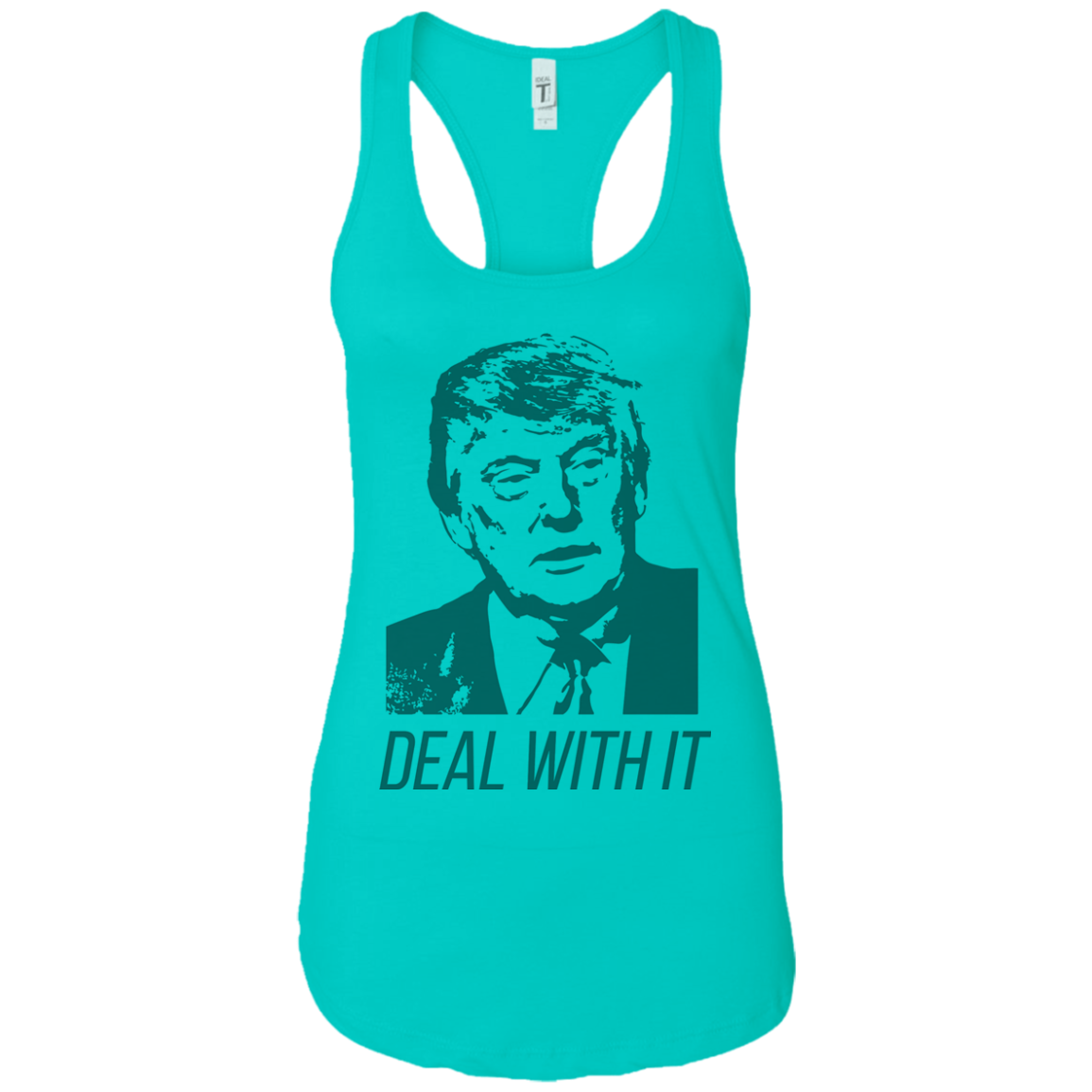 Trump Deal With It Ladies Ideal Racerback Tank - Trumpshop.net
