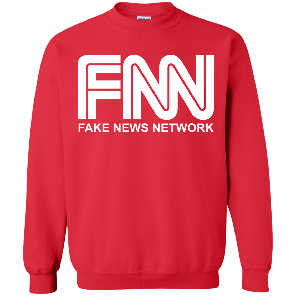 Fake News Network Crewneck Pullover Sweatshirt  8 oz. - Trumpshop.net