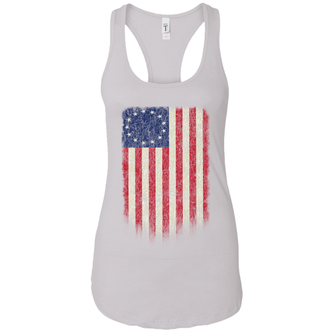 Betsy Ross Flag 13 Colonies Ladies Ideal Racerback Tank - Trumpshop.net