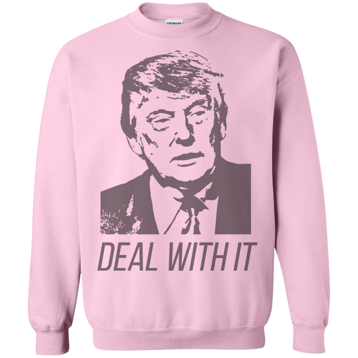 Trump Deal With It Crewneck Pullover Sweatshirt  8 oz. - Trumpshop.net