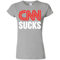 CNN Sucks Softstyle Ladies' T-Shirt - Trumpshop.net