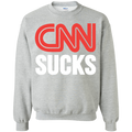 CNN Sucks Crewneck Pullover Sweatshirt  8 oz. - Trumpshop.net