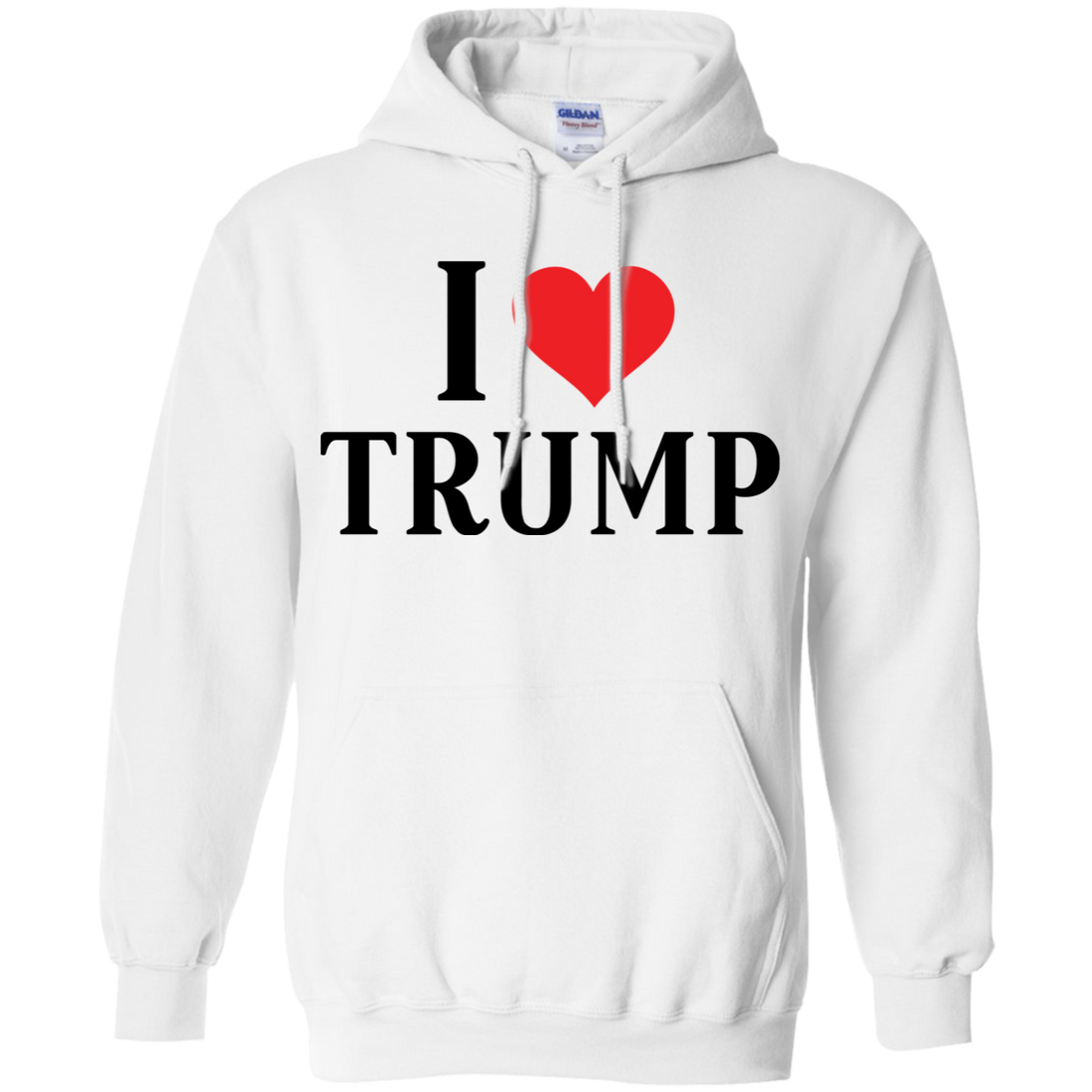 I Love Trump Pullover Hoodie 8 oz. - Trumpshop.net