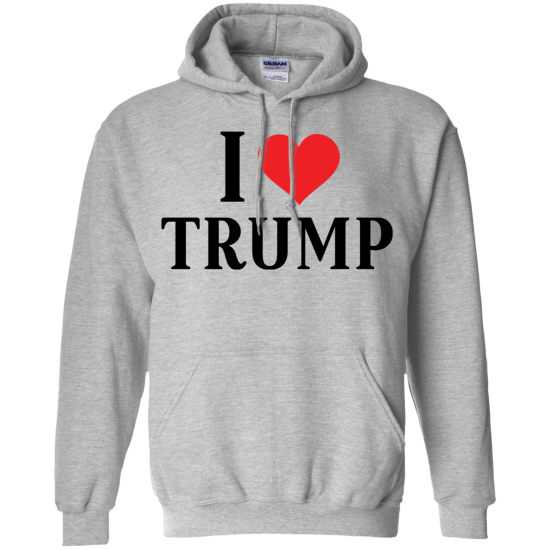 I Love Trump Pullover Hoodie 8 oz. - Trumpshop.net