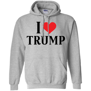 I Love Trump Pullover Hoodie 8 oz. - Trumpshop.net