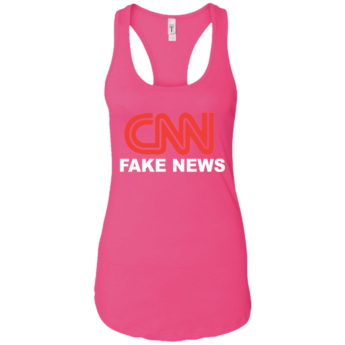 CNN Fake News Ladies Ideal Racerback Tank - Trumpshop.net