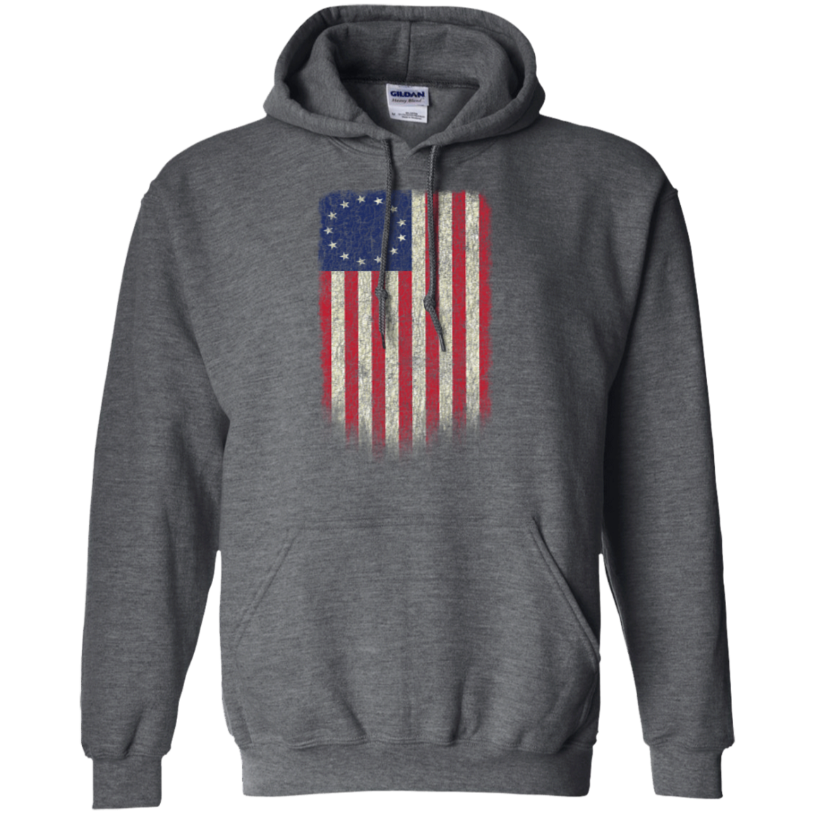 Betsy Ross Flag 13 Colonies Pullover Hoodie 8 oz. - Trumpshop.net