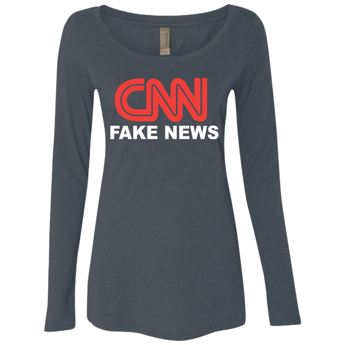 CNN Fake News Ladies' Triblend Scoop - Trumpshop.net
