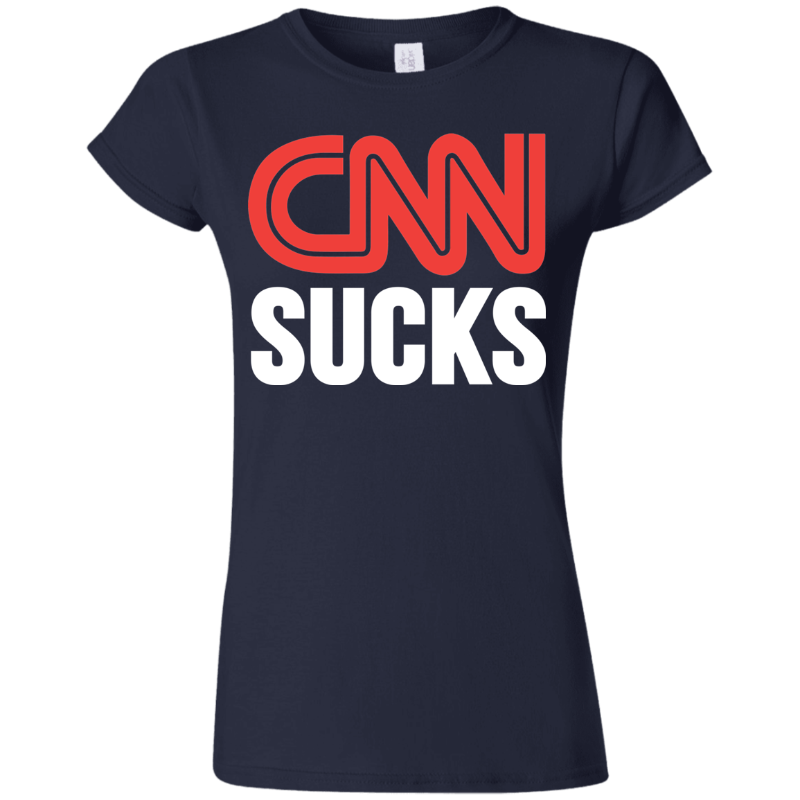 CNN Sucks Softstyle Ladies' T-Shirt - Trumpshop.net