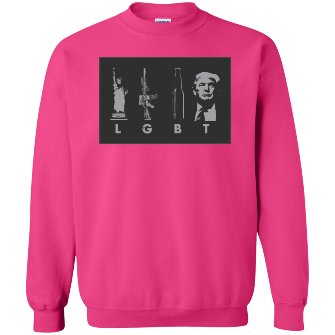 LGBT Donald Trump Crewneck Pullover Sweatshirt  8 oz. - Trumpshop.net