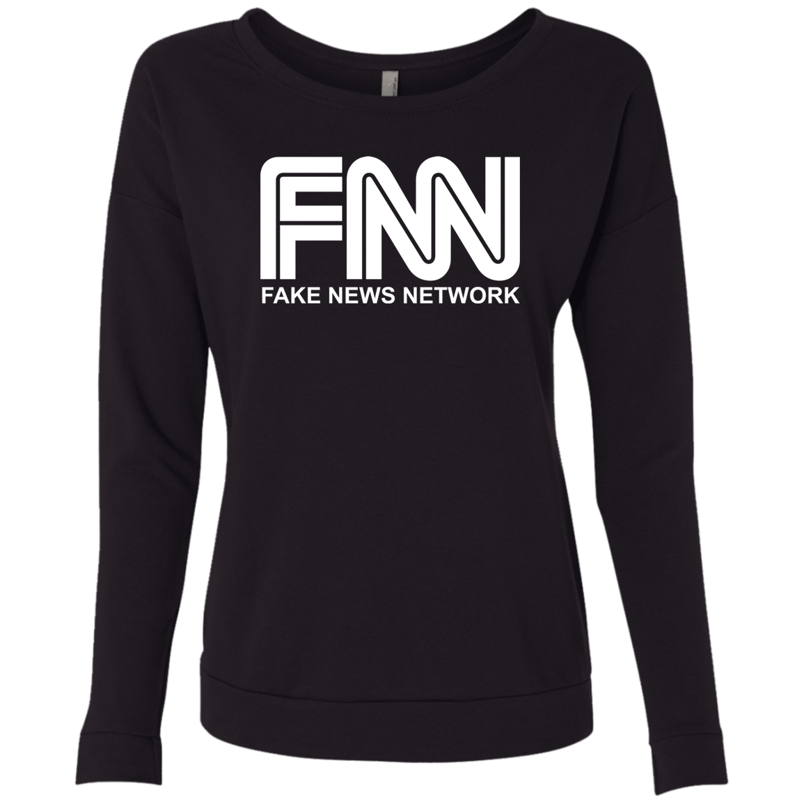 Fake News Network Ladies' French Terry Scoop - Trumpshop.net