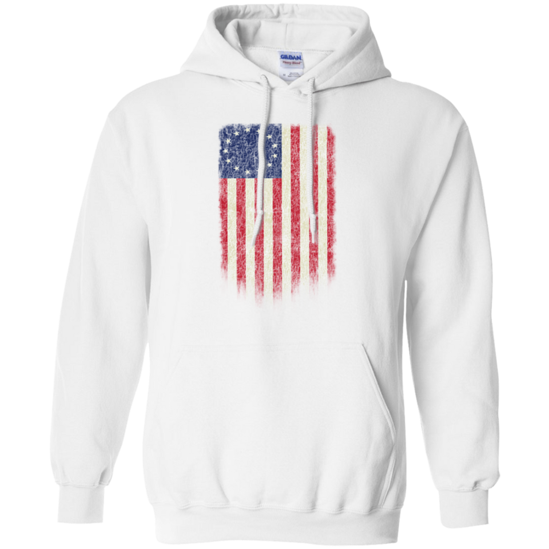 Betsy Ross Flag 13 Colonies Pullover Hoodie 8 oz. - Trumpshop.net