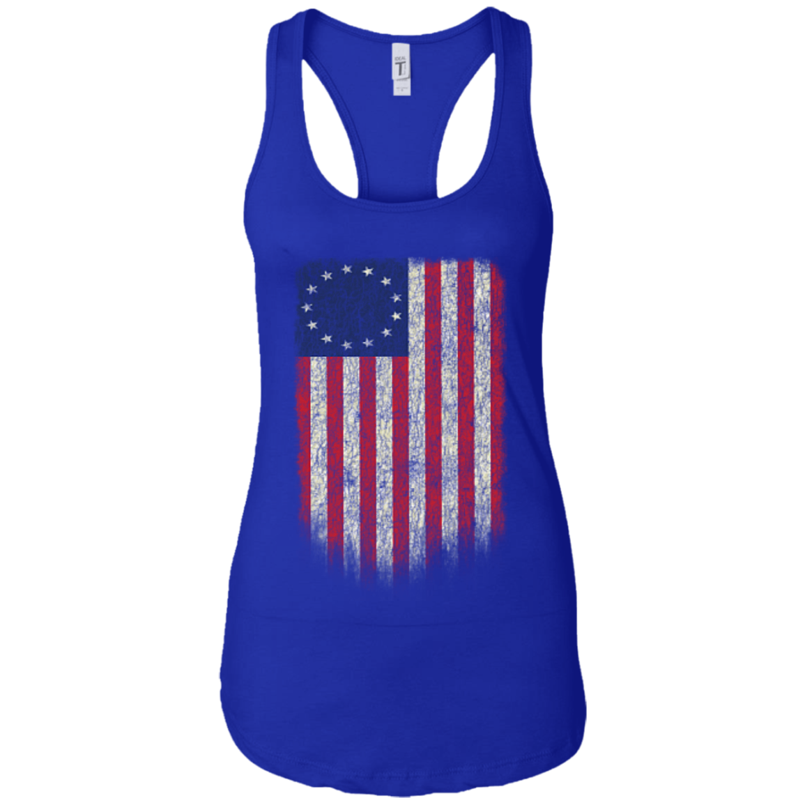Betsy Ross Flag 13 Colonies Ladies Ideal Racerback Tank - Trumpshop.net