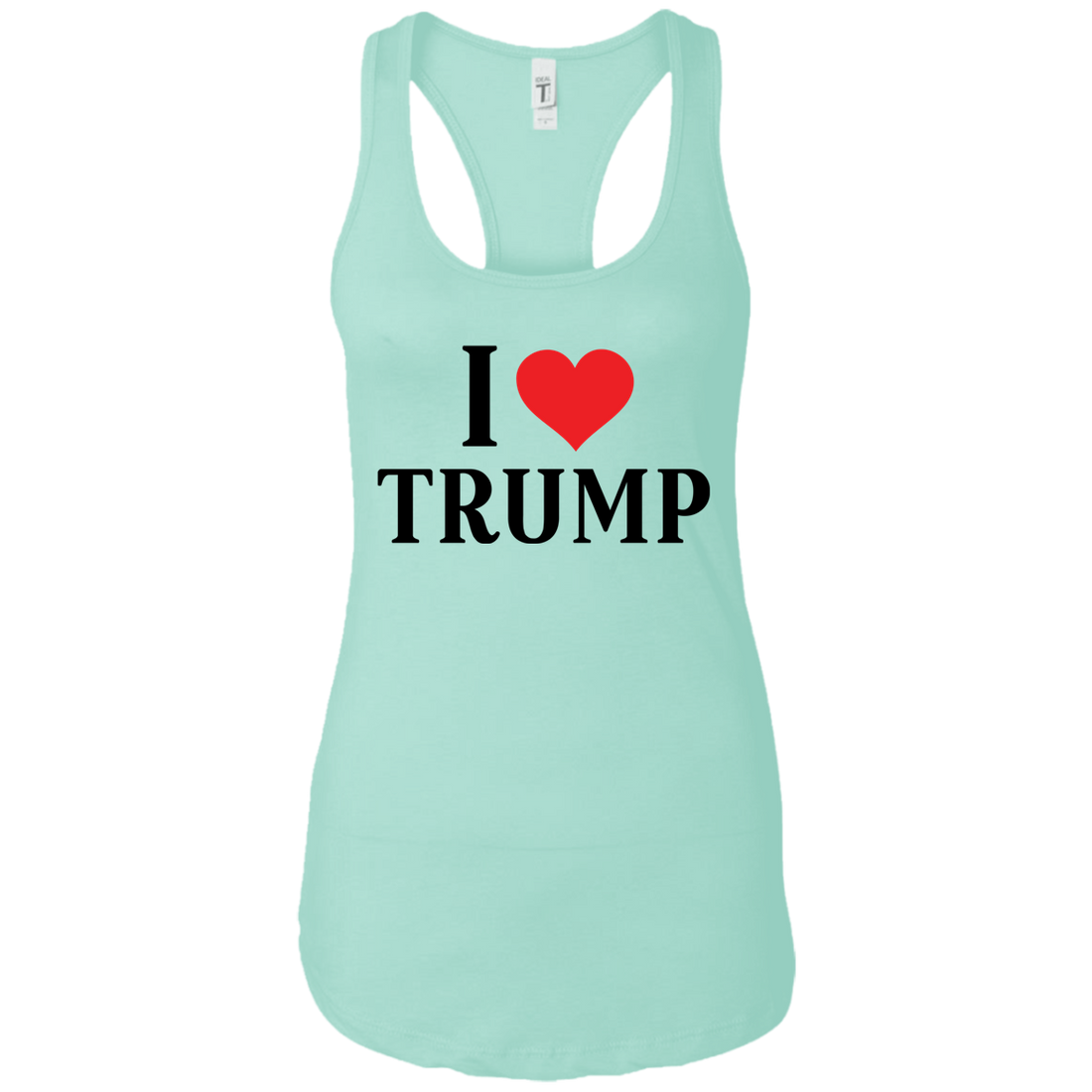 I Love Trump Ladies Ideal Racerback Tank - Trumpshop.net