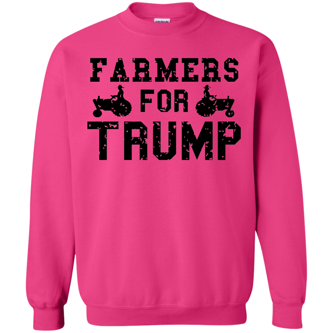 Farmers for Trump Crewneck Pullover Sweatshirt  8 oz. - Trumpshop.net