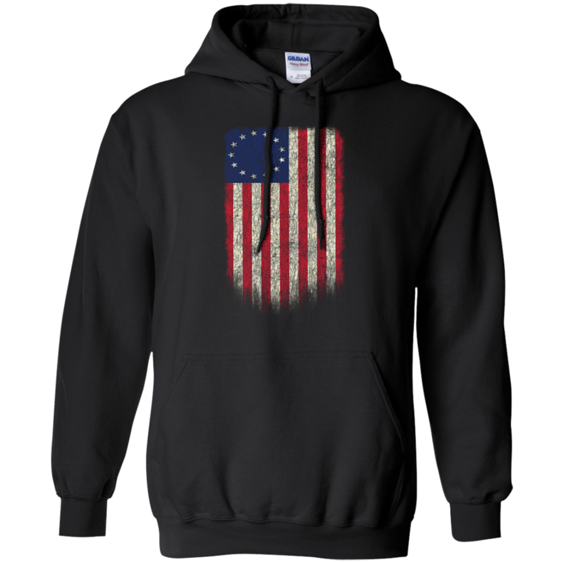 Betsy Ross Flag 13 Colonies Pullover Hoodie 8 oz. - Trumpshop.net