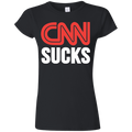 CNN Sucks Softstyle Ladies' T-Shirt - Trumpshop.net