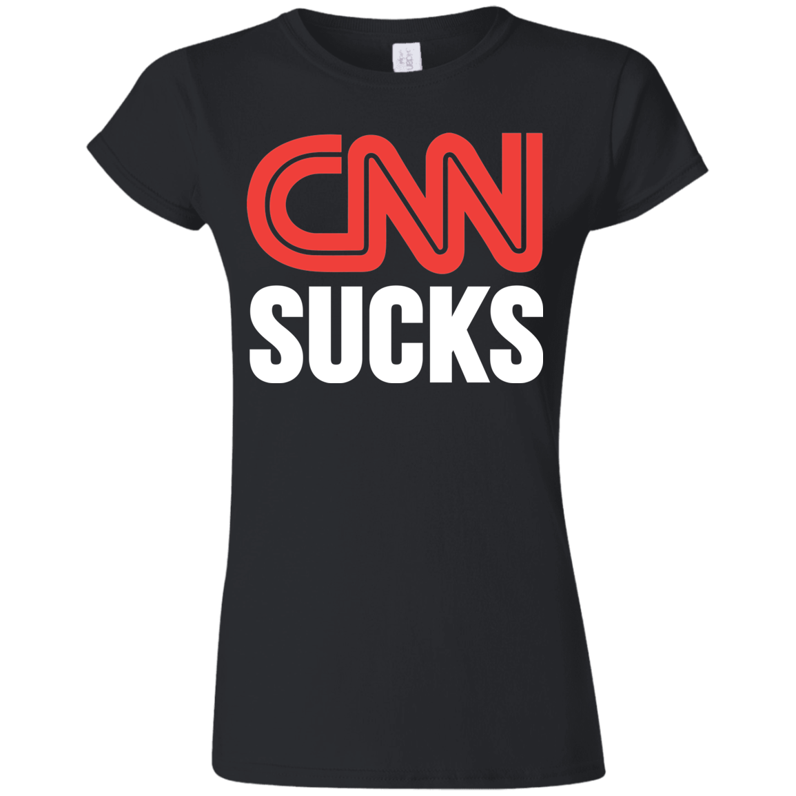 CNN Sucks Softstyle Ladies' T-Shirt - Trumpshop.net